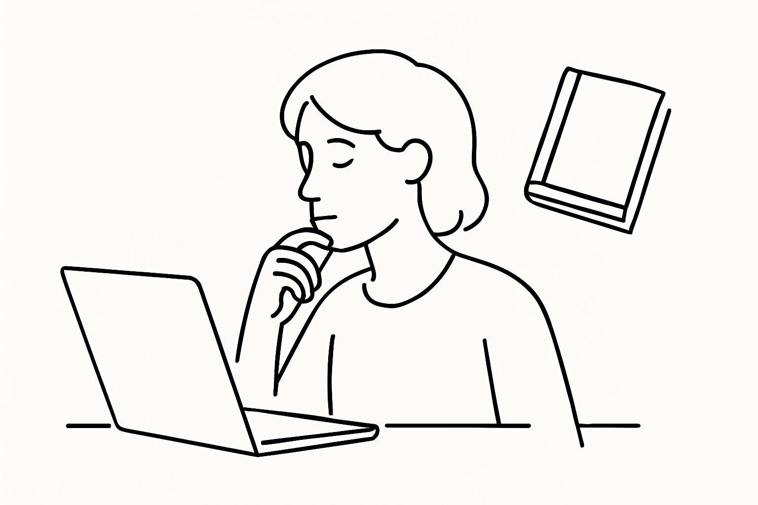 Worksheet-style visual with sample sentences being reviewed and highlighted, representing how to define your natural voice before writing blog titles and headin