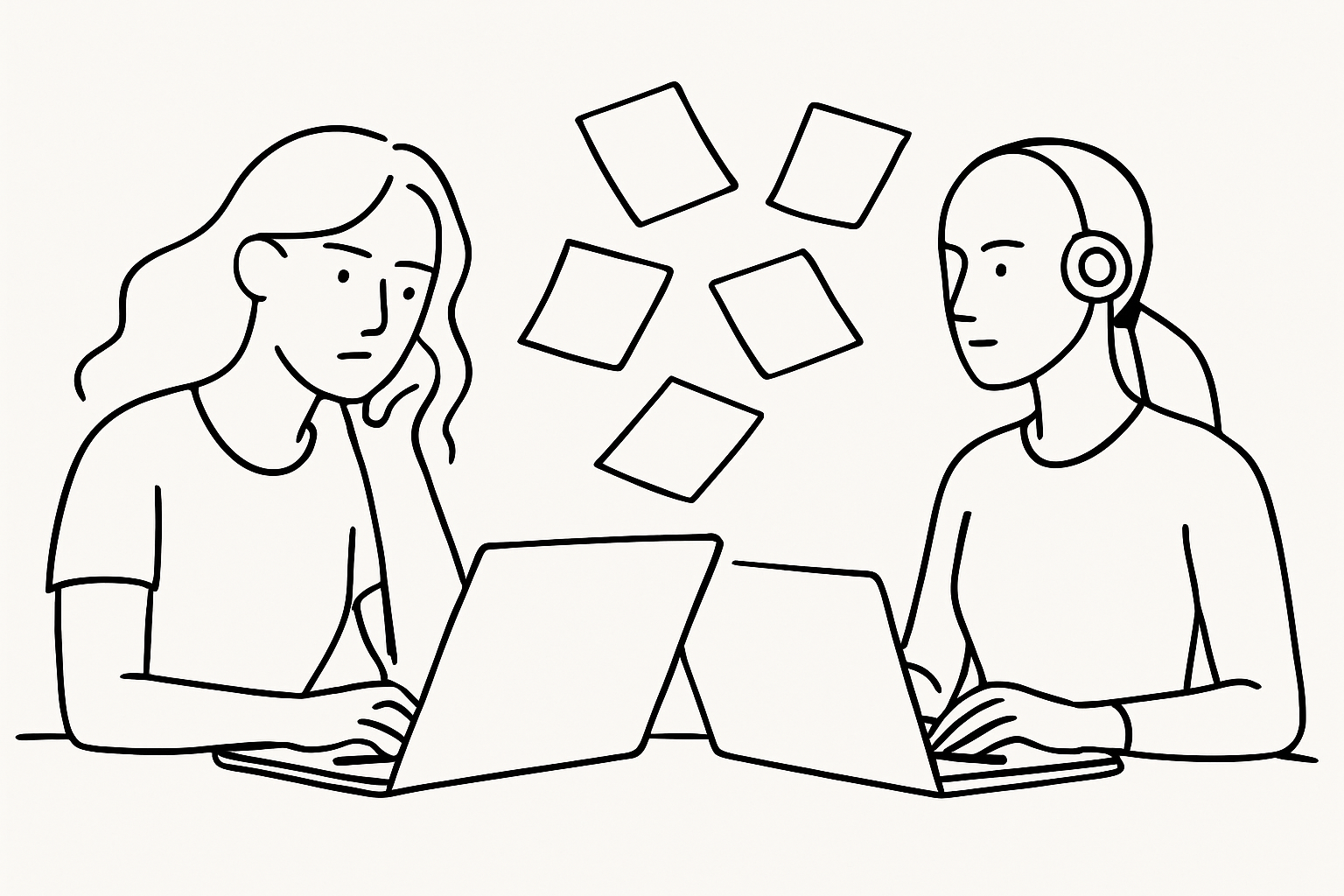 Split-screen graphic comparing a generic AI-generated blog title against a warmer, natural brand voice version to show how to write blog titles that sound like 